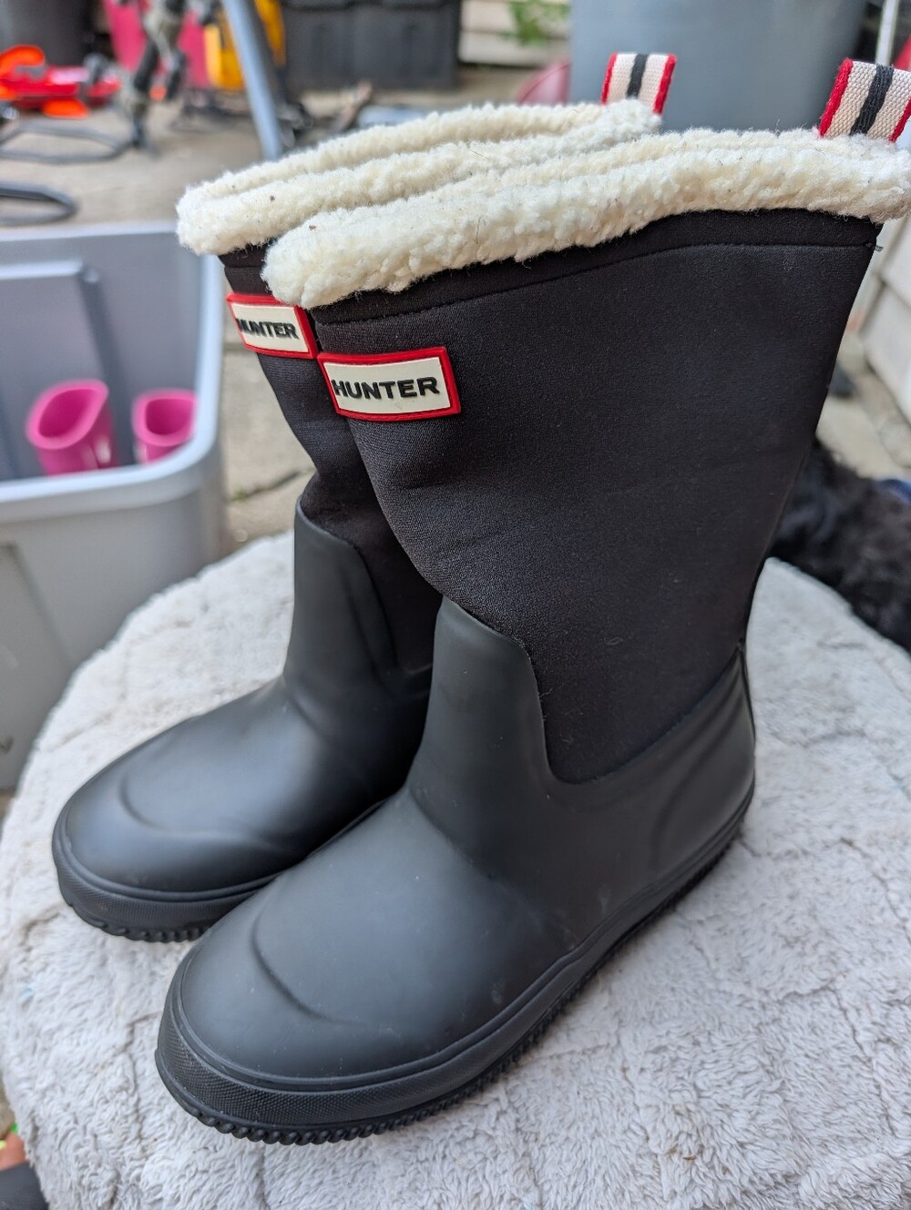 Hunter Tall Lined Pull On Winter Snow Boots Size 6M
